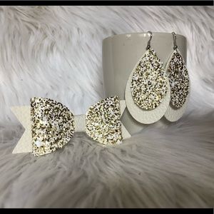 Mommy and me bow and earring set